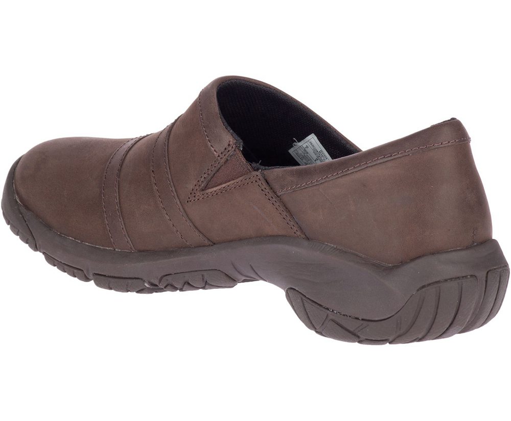 Merrell Slip Ons Brown - Encore Moc 4 Leather - Womens 03AHOMTNV